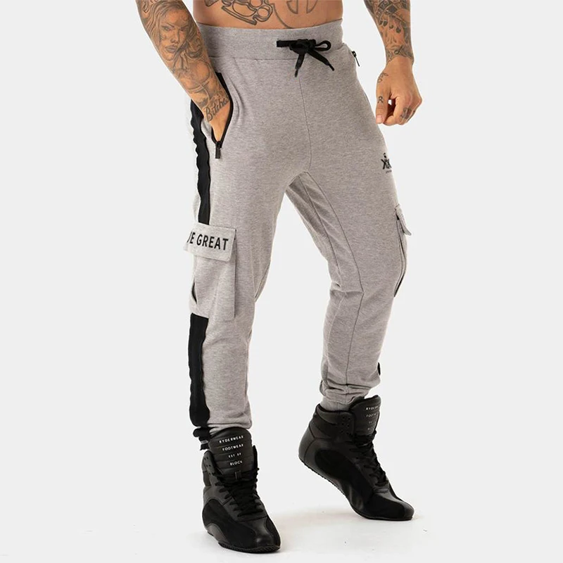 black casual trousers Men Pants Fitness Casual Elastic Pants men Bodybuilding Clothing Casual Joggers Sweats Pants Summer muscle men's training pants black casual pants