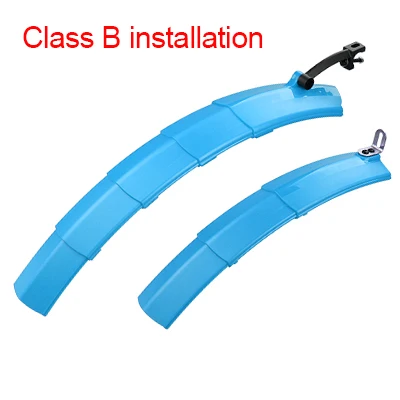 Blue B GUB 2pcs крыло горного велосипеда брызговик дорожный велосипедный щиток передний задний щиток крыло пластмассовый брызговик крылья Аксессуары для велосипеда - Цвет: Blue B