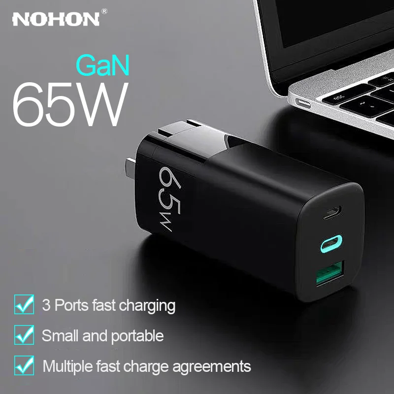 Nohon 65ワットpd Usb C充電器ガン急速充電iphone 12ポータブルタイプc充電器xiaomi Ipadラップトップ急速充電器 携帯電話用充電器 Aliexpress