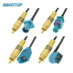 1Pcs RCA Male Plug to Fakra Z Male/Female Video Cable Adapter RG174 Pigtail Car Parking Reversing Rear View Camera Adapter Cable