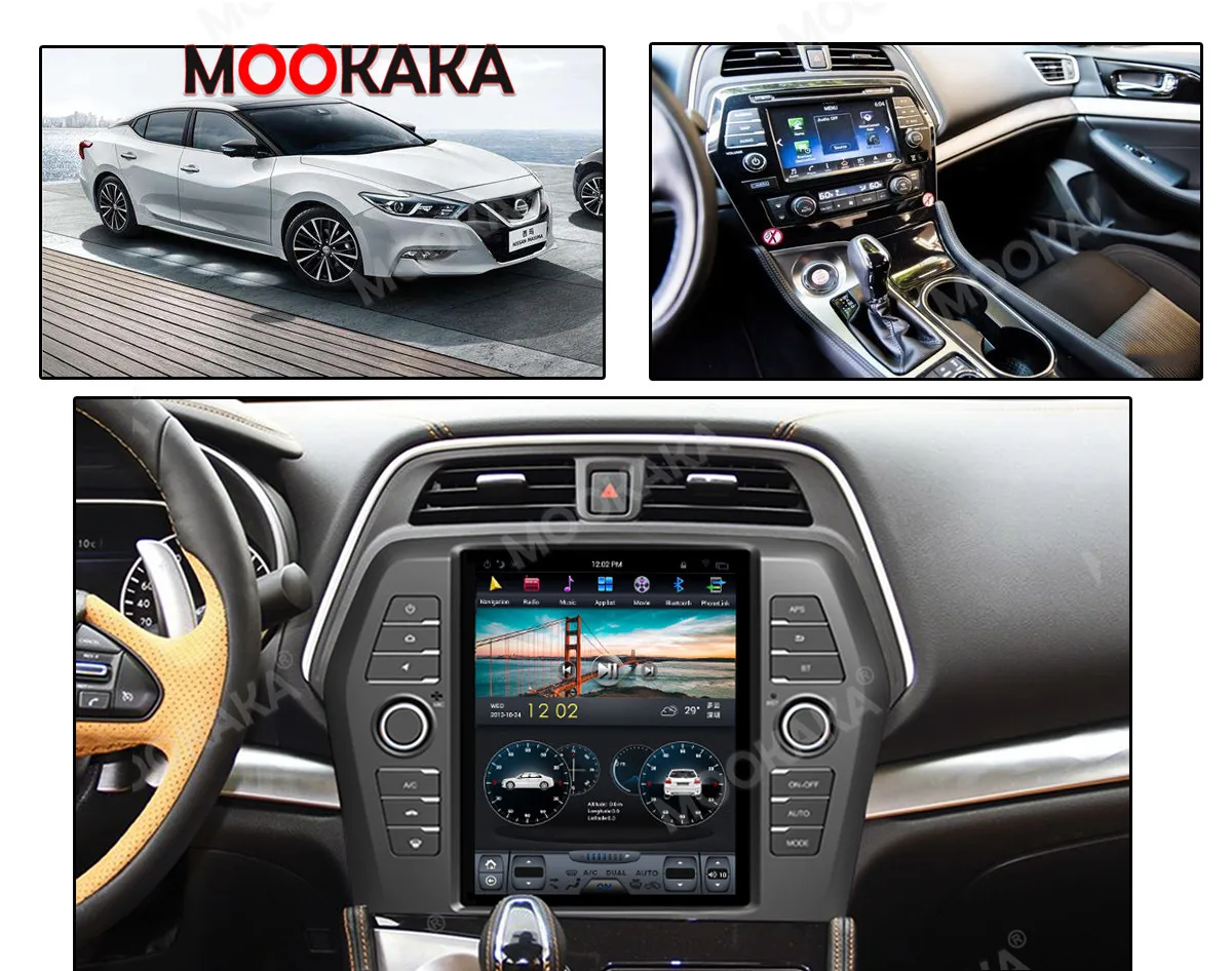 

Автомобильный мультимедийный стерео плеер для Nissan Maxima 2016 +, экран Tesla, Android Px6, Carplay, GPS-навигация, головное устройство, DVD