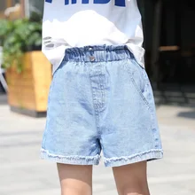 El Monte/джинсовые шорты для девочек; коллекция года; сезон лето; стиль; цветной светильник для девочек; шорты в Корейском стиле; модные шорты на гусеничном ходу