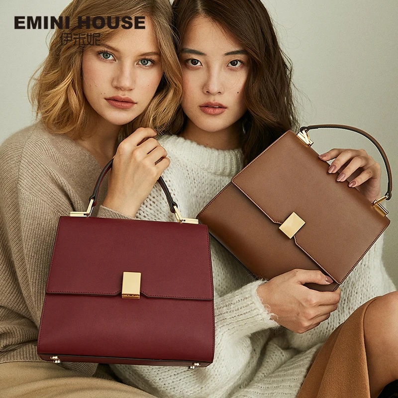 Классическая сумка EMINI HOUSE с замком роскошные дамские сумочки дизайнерские сумки