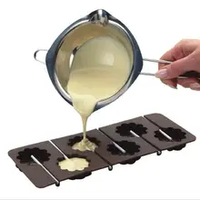 TPFOCUS плавильный горшок из нержавеющей стали, растопление шоколада, кастрюля с подогревом масла, кухонный инструмент для выпечки, серебро, равномерно нагреваемый 9,5 см