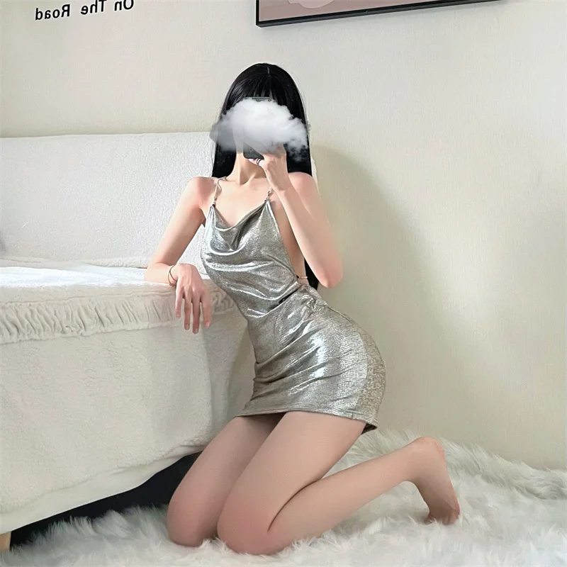 Woman Lingerie Erotic Backless Lace Cosplay Lingerie Clothes Transparent Dress Black Sexy Dress for Sex Underwear Lady Nightgown