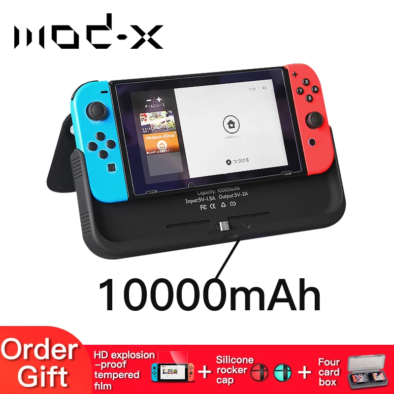 

MOD X 10000mAh Battery Charger Case For Nintendo Switch Back Clip Battery Power Bank Stand Holder Case For Nintendo Switch 2019