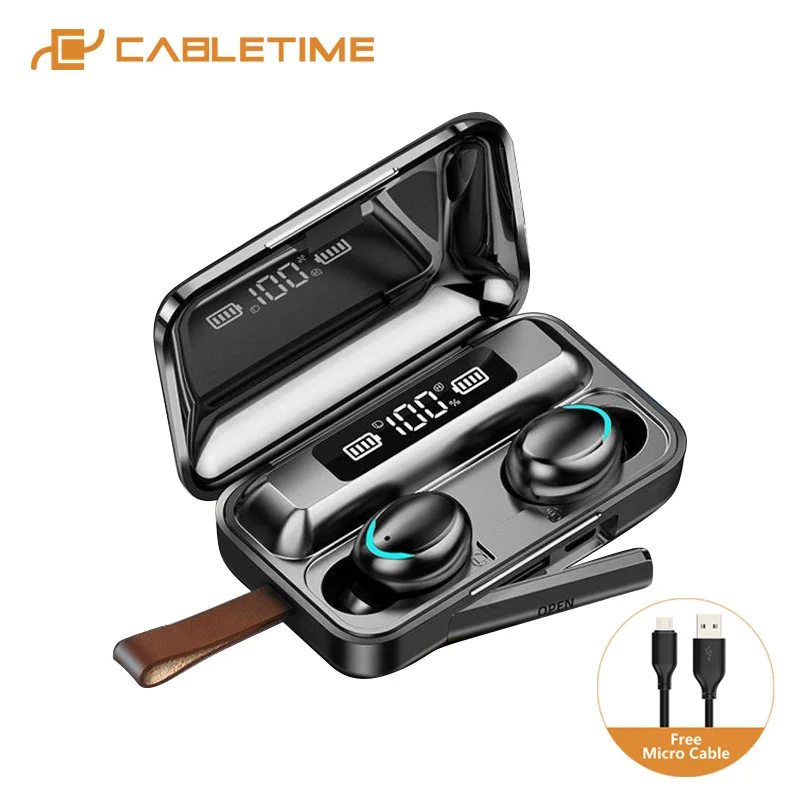 Беспроводные наушники CABLETIME Bluetooth V5.0 светодиодный дисплей спортивные для Huawei Mate30