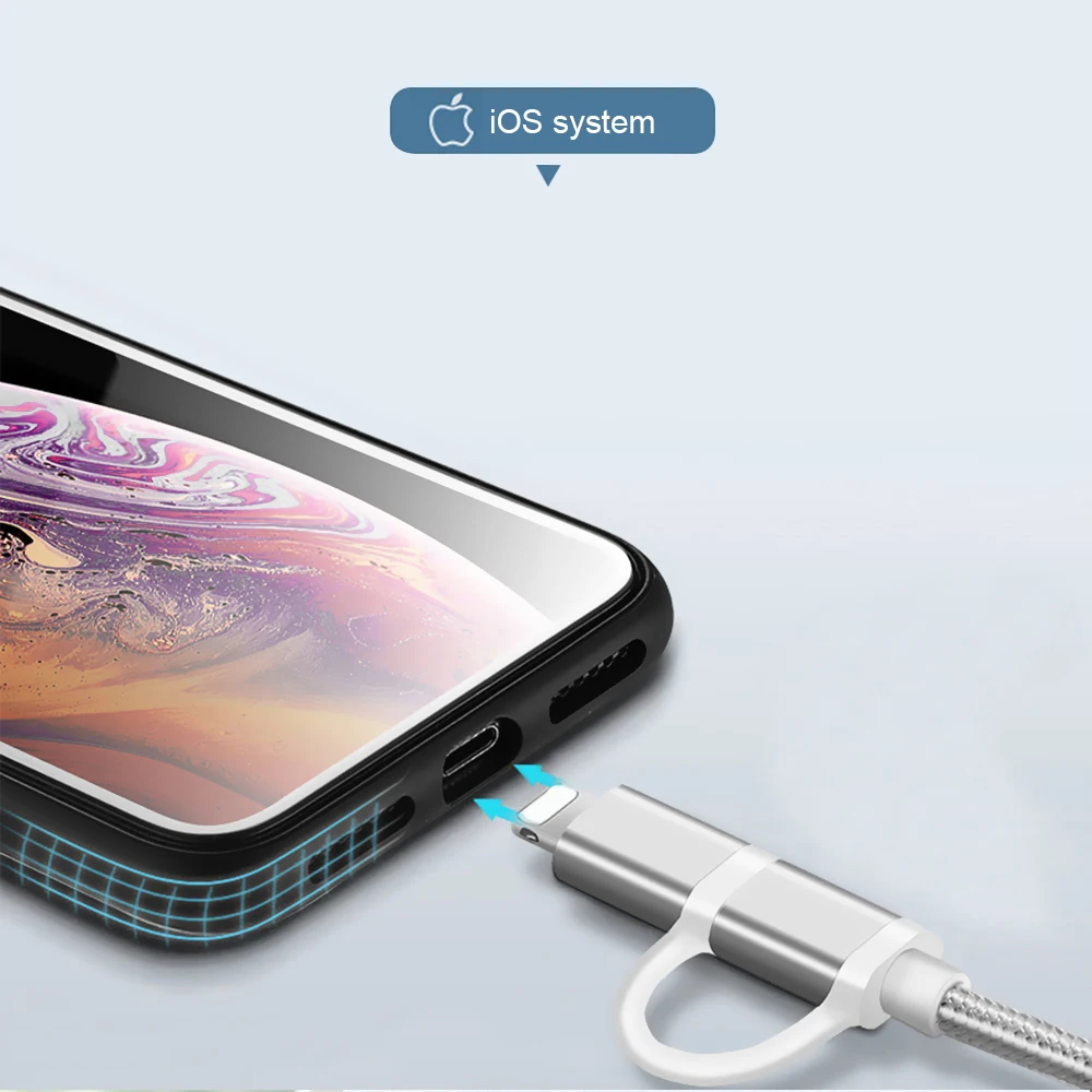Swalle 2 in 1 knit usb cable micro usb c cable fast charger 2A usb data cable for iPhone andriod mobile phone cable Swalle 2 in 1 knit usb cable micro usb c cable fast charger 2A usb data cable for iPhone andriod mobile phone cable