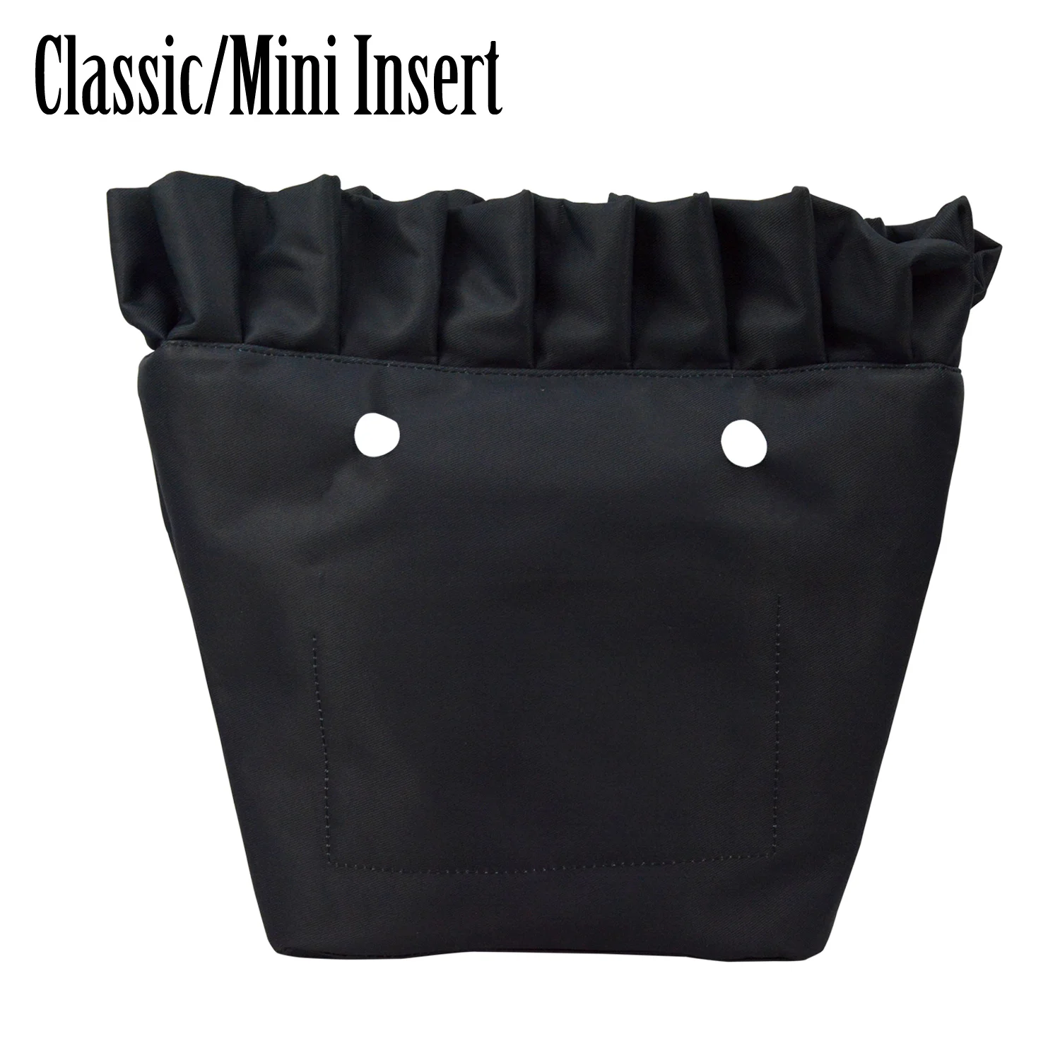 Tecido à Prova Bolso para Clássico Interno para o Bolsa Nova Frill Plissado Soild Dwaterproof Água Forro Interno Inserir Zíper Mini Obag Bolso 2020