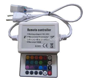 

10set/lot AC110V-220V 6A 600W 24 keys IR RGB led controller