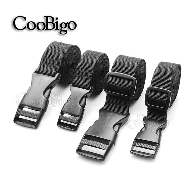  5 Pack 3/4 Side Release Buckle Dual Adjustable 5 Yards 3/4 PP  Strap Webbing Outdoor Camping Backpack Sleeping Bag Tent Belt Tied Band  Accessories (Size 3/4 (5 Buckle + 5 Yards Webbing))