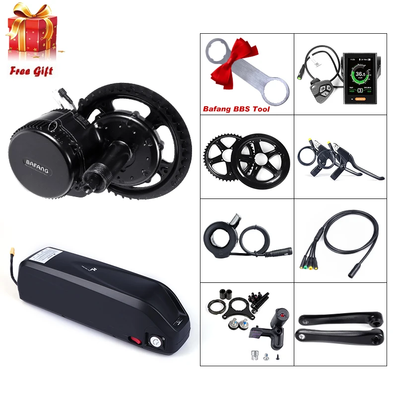 Cheap Bafang BBS02B 48V 750W Electric Bicycle Mid Drive Motor Conversion Kit E bike Engine w/ 52V 14Ah 17.5Ah battery in Samsung Cells 0