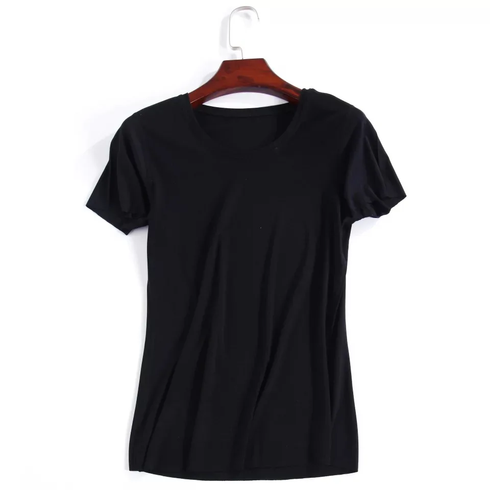 

Summer Basic Soft Modal Women T Shirt 2020 Short Sleeve Top Tee Shirts Solid Tshirt Female V Neck T-shirt Plus Size