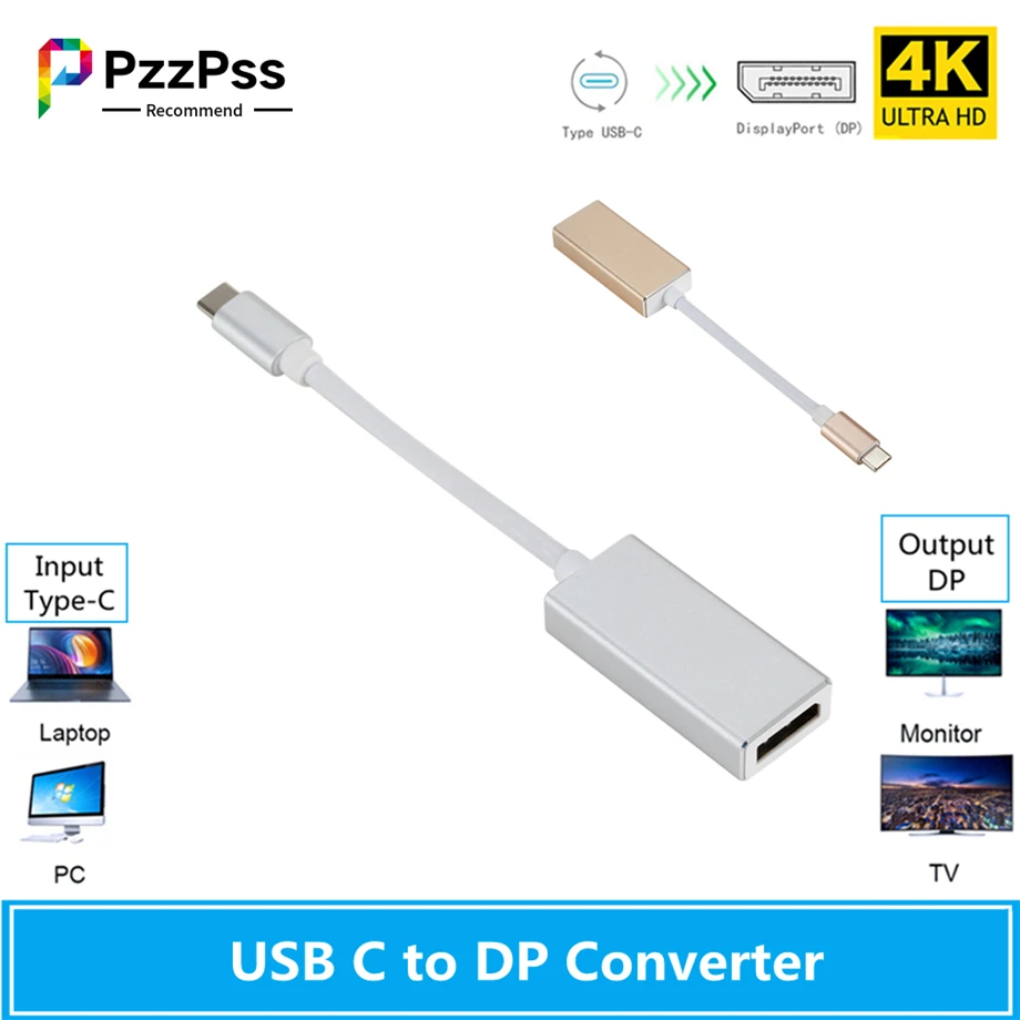PzzPss USB C USB 3.1 TYPE C to DP 