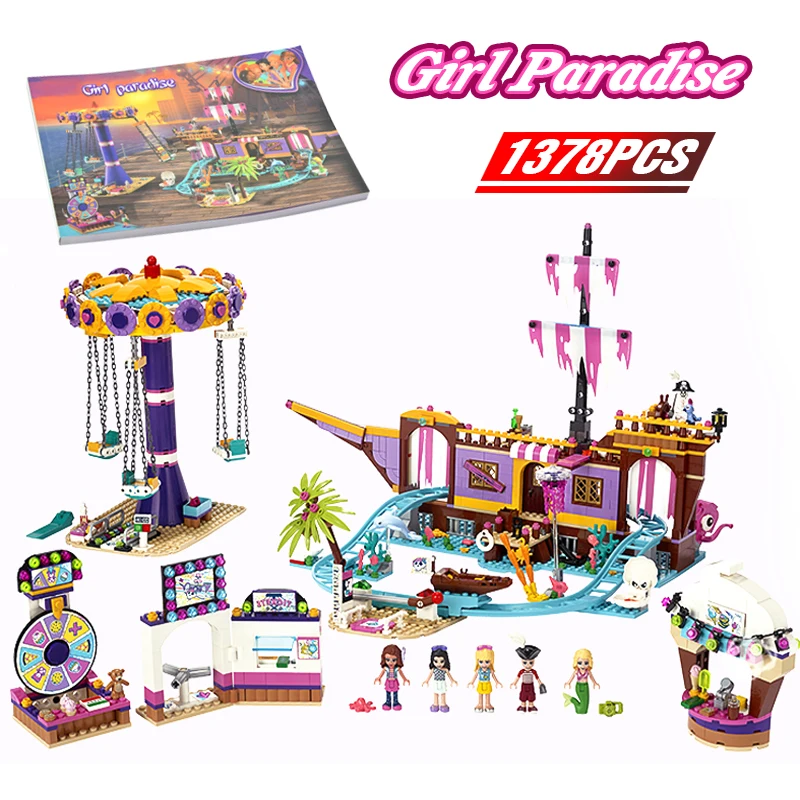 

Building Blocks Set Friends Heartlake City Amusement Pier Girls DIY Bricks Educational Toys for Girls 41375