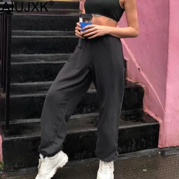 

AIUJXK 12 Colors Streetwear Sweatpants Women 2020 Loose Casual Pants Loose Sport Trousers Woman Joggers High Waist Sweat Pant