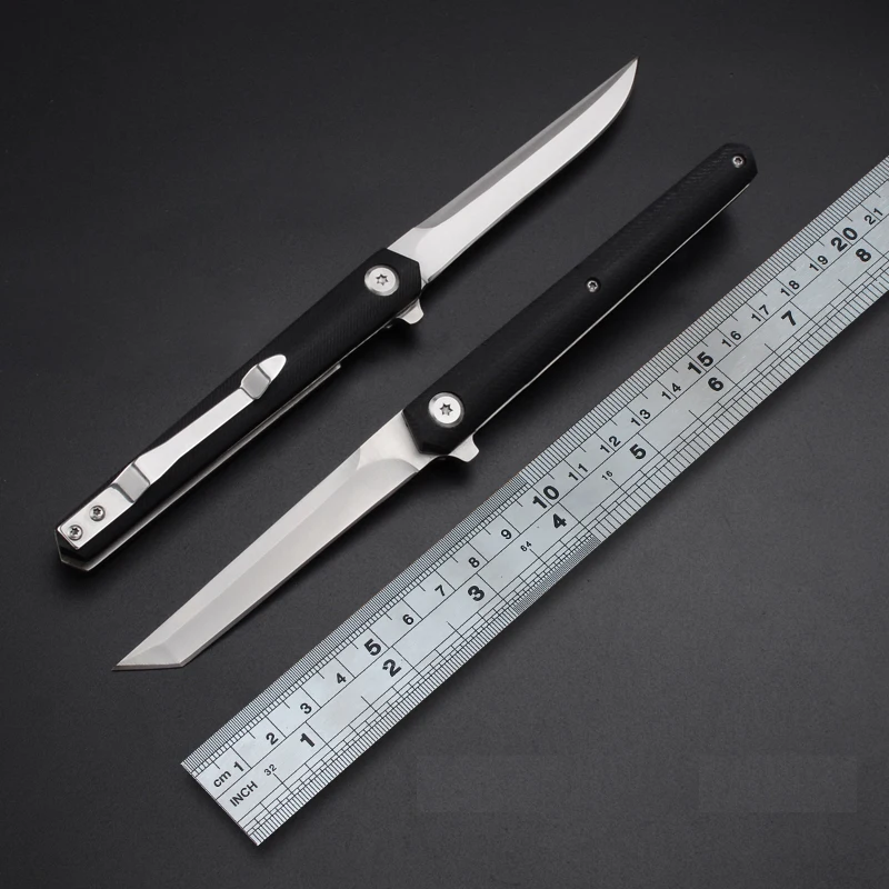 

Mack Walker Pocket Folding Blade Knife G10 -Handle Knife for Outdoor Camping Survival Hunting EDC Tool
