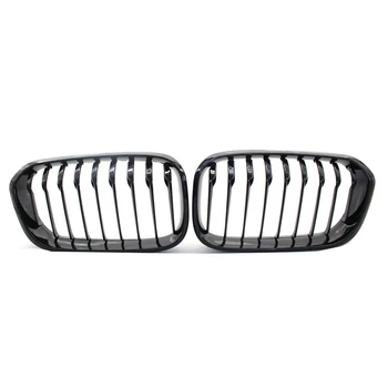 

1 Series F20 F21 Car Front Grille Gloss Black Upper Grill For BMW 2015 2016 2017 2018 2019 ABS Plastic 2Pcs