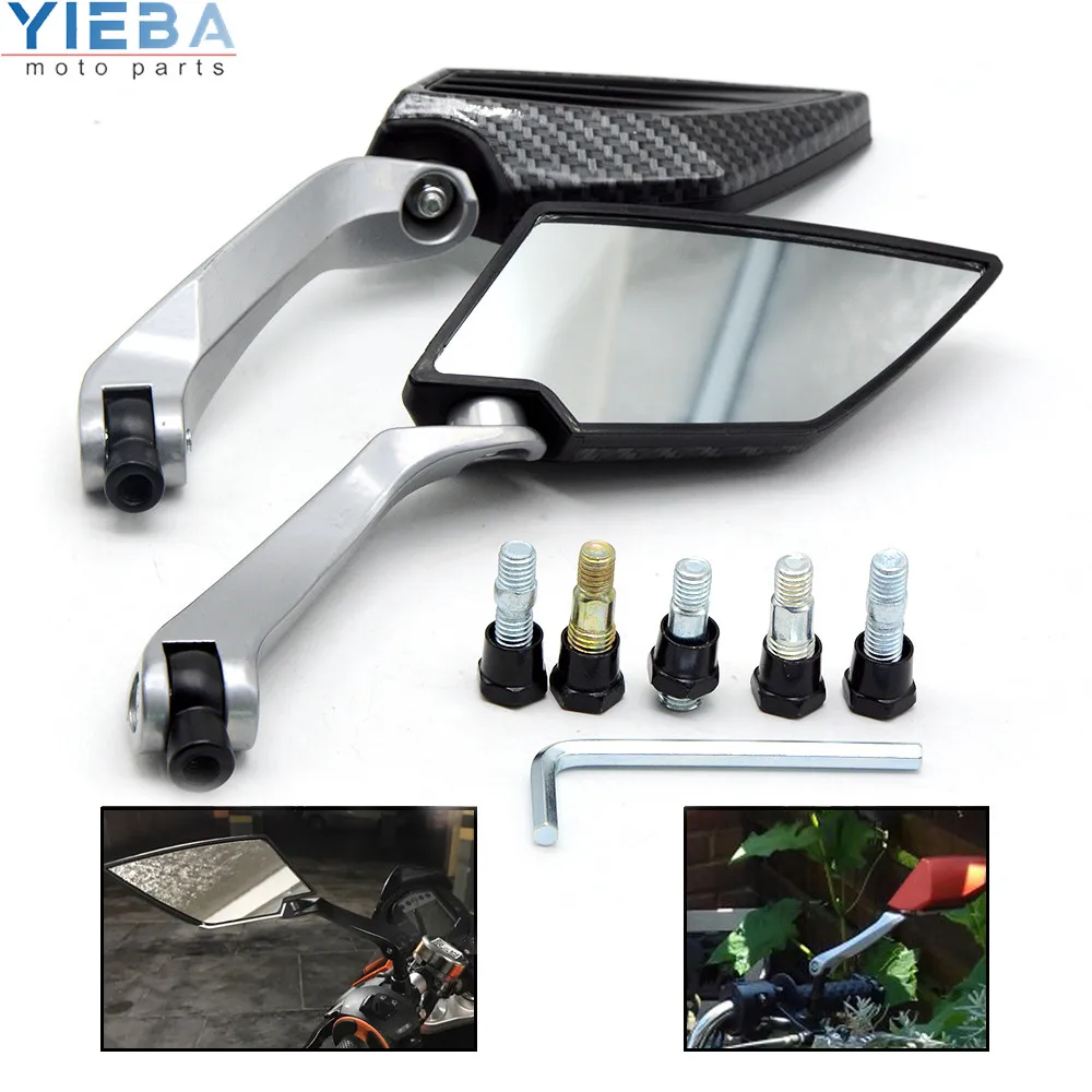 

Universal Motorcycle Rearview Mirrors Rear View Side Mirror for YAMAHA MT-09 MT-10 KAWASAKI ER-6N Z1000 Z750 YBR125 2010-2019