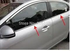 

2011-2012 for KIA Rio/K2 4dr High quality stainless steel window trim strip(down,a Set of 4pcs)