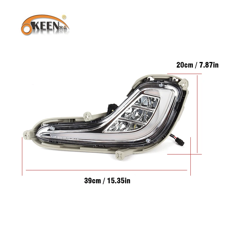 OKEEN 2 шт Автомобильный DRL Светодиодный дневной ходовой свет для hyundai Accent Solaris 2010 2011 2012 2013 указатель поворота противотуманная фара