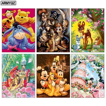 

DIY Diamond Painting 5D Full Square Picture Of Rhinestones Mosaic Cartoon Diamond Embroidery Snow Animal For Kids Children Gift