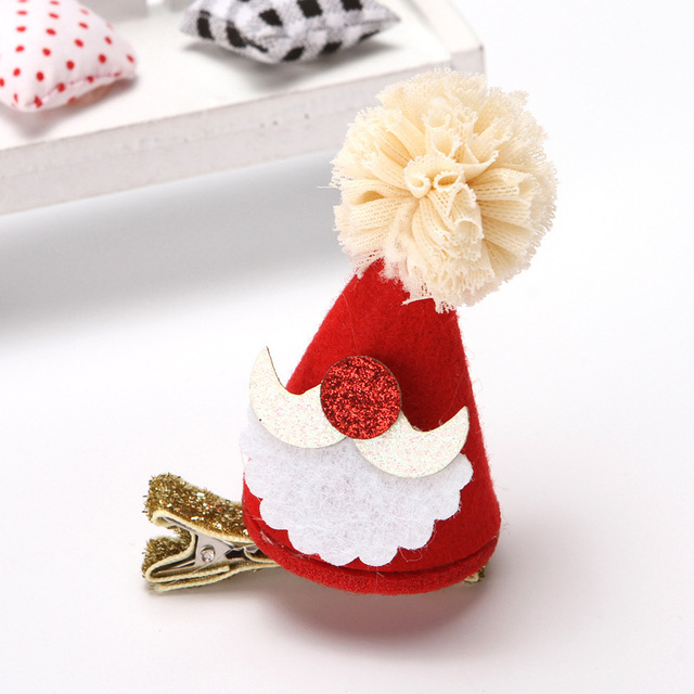 Christmas adult children hair clip Santa Claus antler hairpin clip Christmas hat gift cute hair clip Accessories