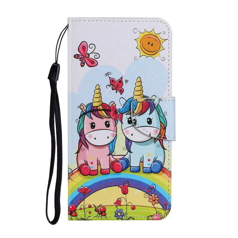 Elegant Painted Leather Wallet Flip Case - Premium Book-Style Cover