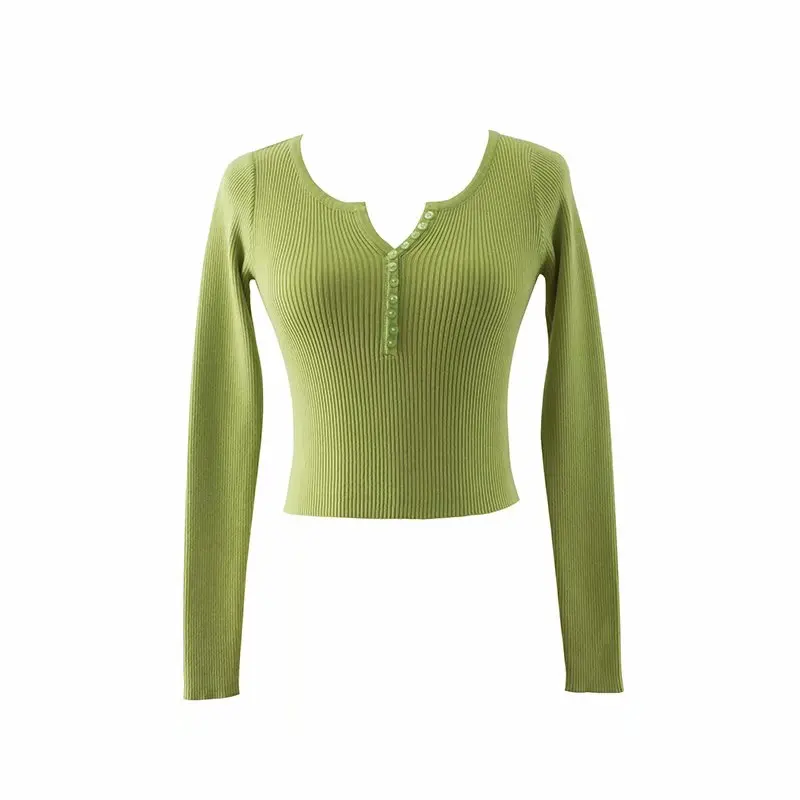 Осенний винтажный укороченный топ женские топы и блузки элегантные женские топы, женские блузки с длинным рукавом белая блузка корейские рубашки ретро - Цвет: Зеленый