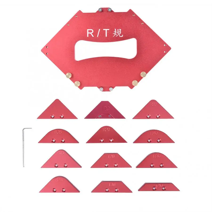 

Fillet Gauge Router Table Corner Jig Woodworking Edge Trimming Radius Corner Gauge Router Table Corner Jig Template Kit