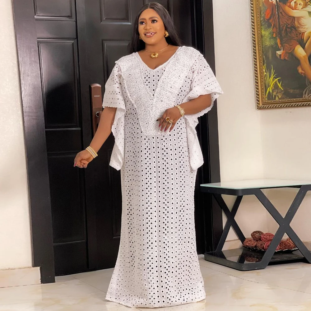 african fashion designers MD African Cotton Loose Dresses Women Plus Size Boubou Kaftan Dress Moroccan Dubai Luxury Abaya Wedding Party Gowns New Vestidos african wear