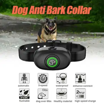 

Dog Anti Bark Collar Automatic Electric Shock Vibration Dog Shock Training Collar Pet Anti Bark Collars Waterproof