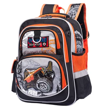 

Waterproof children school bags for girls boys orthopedic school backpack kids schoolbags car pattern bookbag mochila escolar