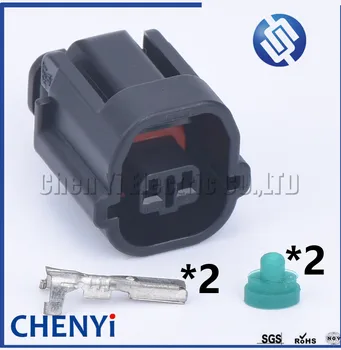 

1 set 2 pin car waterproof reversing radar probe sensor electrical adapter socket wire connector 1.2 female 7283-8720-30