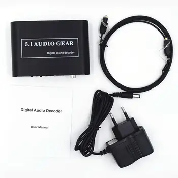 

Digital Audio Decoder 5.1 Audio Gear DTS/AC3/6CH Digital Audio Converter LPCM To 5.1 Analog Output 2.1 for PS2 PS3 XBOX360 DVD