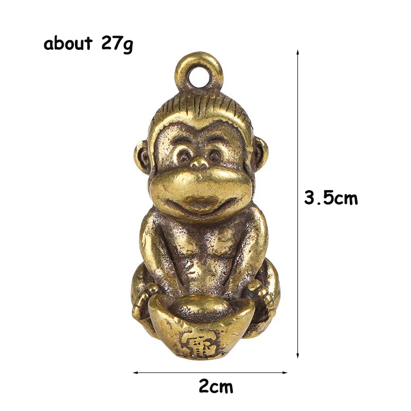 cute monkey brass pendant (3)