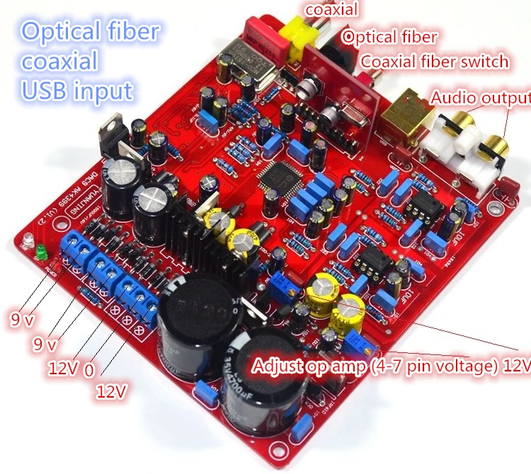 AK4399+ WM8805 HiFi enthusiast DAC декодированный волоконный коаксиальный USB вход PCM2706 USB декодер с USB дочерней картой