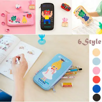 

Multifunction School Pencil Case & Bags Large Capacity Canvas Pen zipper Box CA