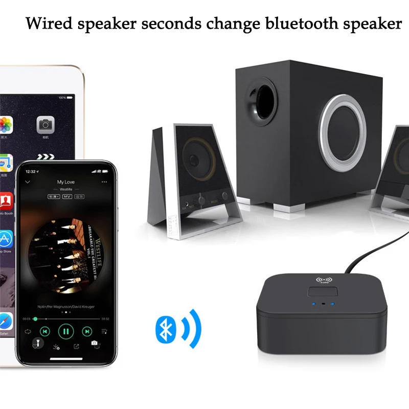 JINSERTA Bluetooth 5,0 приемник NFC Беспроводной адаптер 3,5 мм AUX/RCA HIFI автомобильный аудио приемник для ТВ динамик ПК