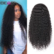 13X6 синтетические волосы индийские волнистые Синтетические волосы на кружеве парики Синтетические волосы на кружеве человеческих волос парики для чернокожих Для женщин 150% Плотность Beyo кружевно парик с волосами Реми