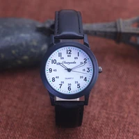 Chaoyada Fashion Men Boys Leather Strap 24 Hours Quartz Wristwatch Students Kids Learning Time High Quality Electric Watches 1