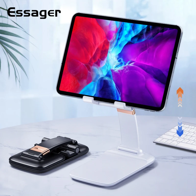 

Essager Universal Desktop Holder Tablet Stand For iPad Pro Xiaomi Samsung Tablet Phone Gravity Stand Foldable Table Support