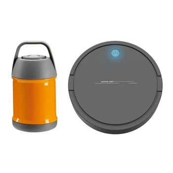 

Stainless Steel Insulated Food Soup Braised Pot Orange & Automatic Sweeping Robot Vacuum Cleaner USB Charging Cordless
