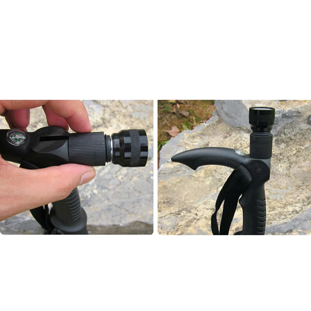 

Trekking Walking Hiking Sticks Poles Adjustable Alpenstock Anti-shock 53~112cm