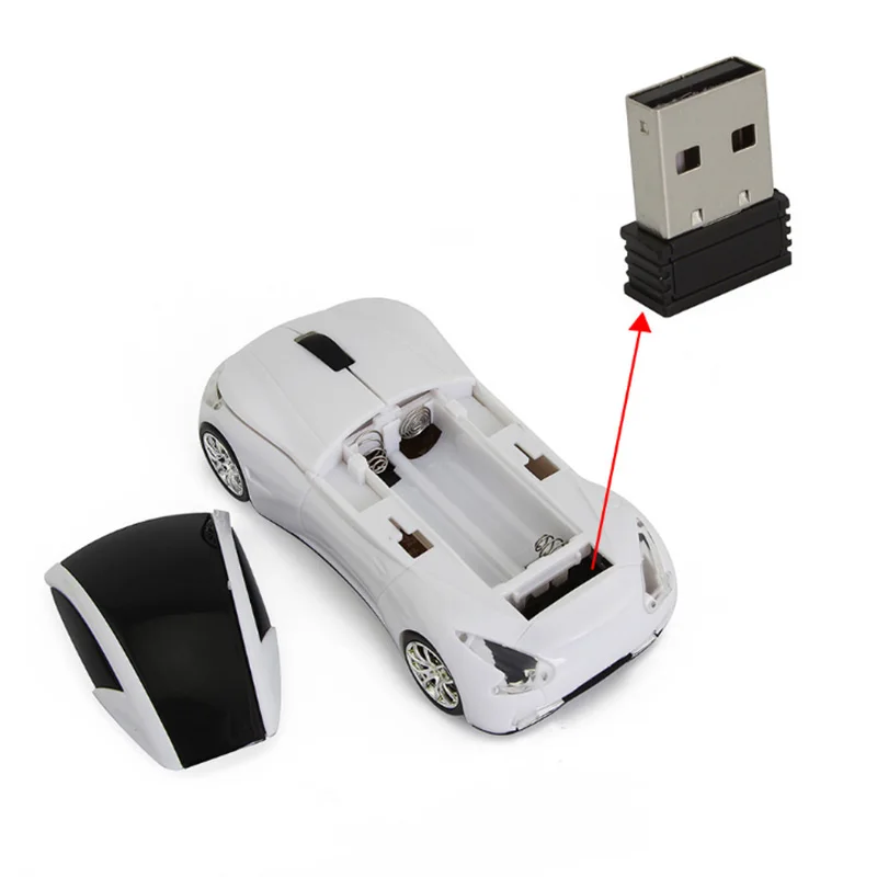 Беспроводная мышь в форме автомобиля, 2,4G спортивная гоночная Автомобильная Мышка оптическая мышка 1600 dpi для компьютера ПК ноутбук Настольный Mac