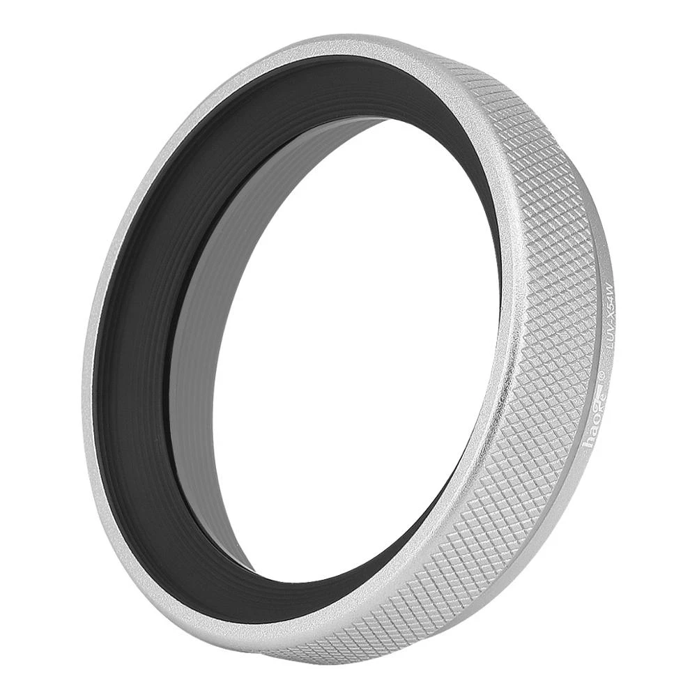 

Haoge LUV-X54W Metal Lens Hood with MC UV Protection Multicoated Ultraviolet Lens Filter for Fujifilm Fuji X100V Camera Silver