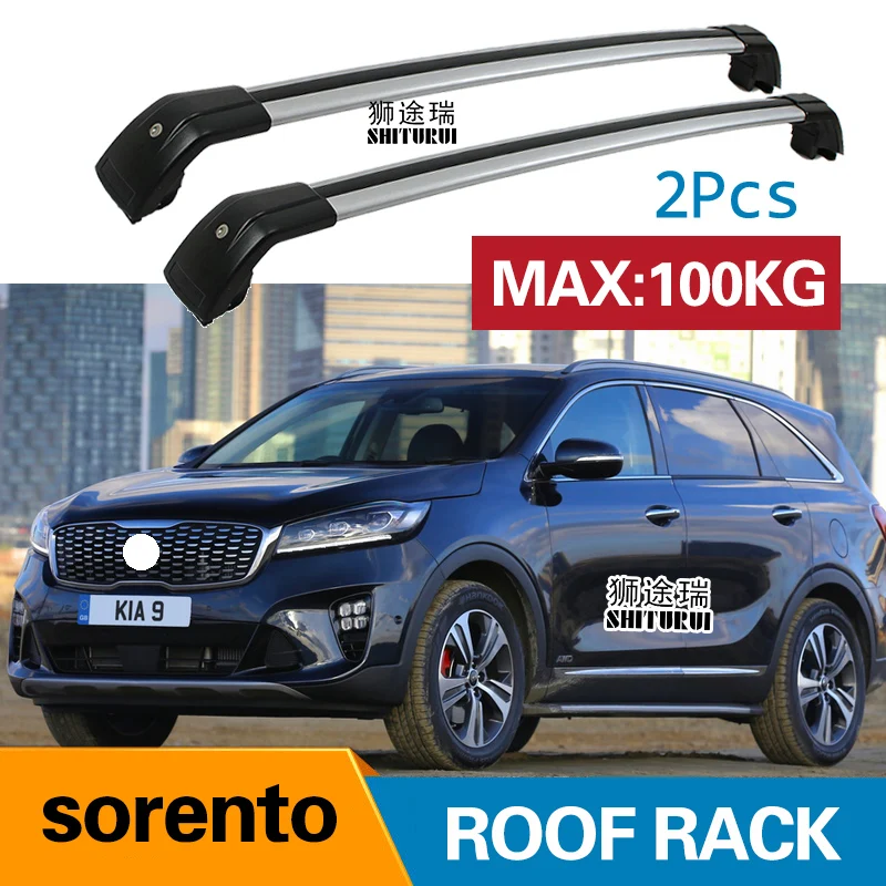 Кровельные рейки для KIA SORENTO III (UM) | PRIME [2015 today] боковые из алюминиевого сплава