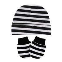 Baby Infants Anti Scratching Cotton Gloves+Hat Set Newborn Face Protection Scratch Mittens Warm Cap Kit 5