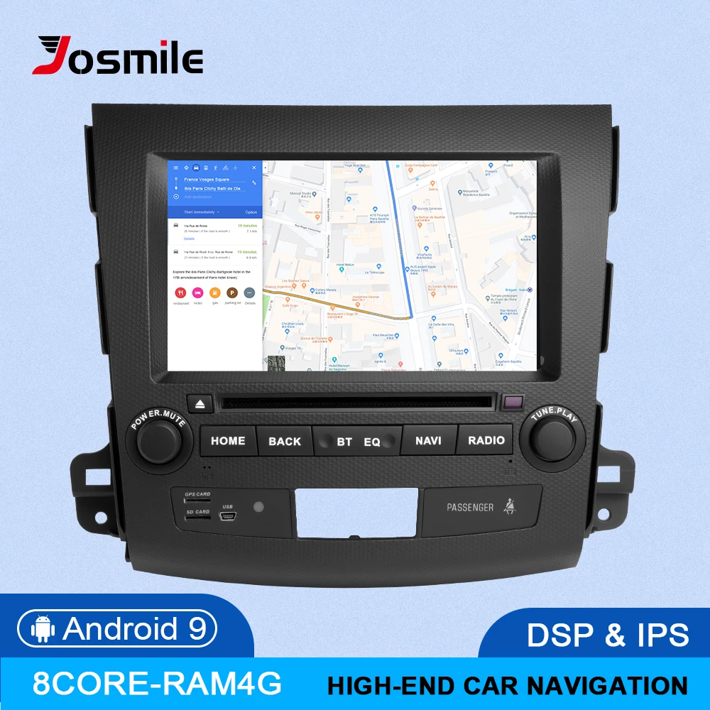 4 ГБ DSP 2 Din Android 9,0 Автомобильный мультимедийный плеер для Mitsubishi Outlander 2 3 2007 2008 2009 2010 2011 Стерео Авторадио Навигация
