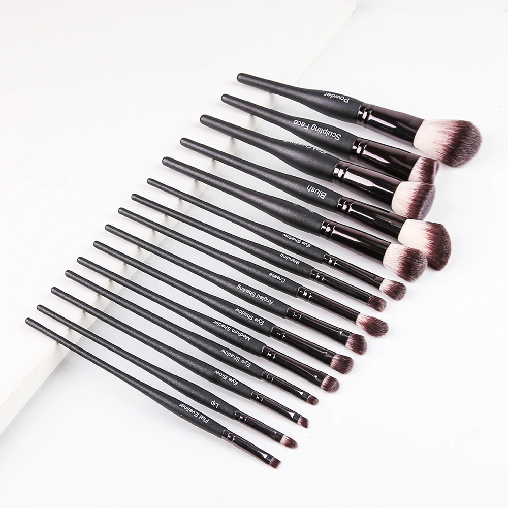 

Cosmetics Beauty Luxury Black Makeup Brushes Set Tools For Foundation Powder Blush Eyeshadow Concealer Lip Eye Make Up Brush